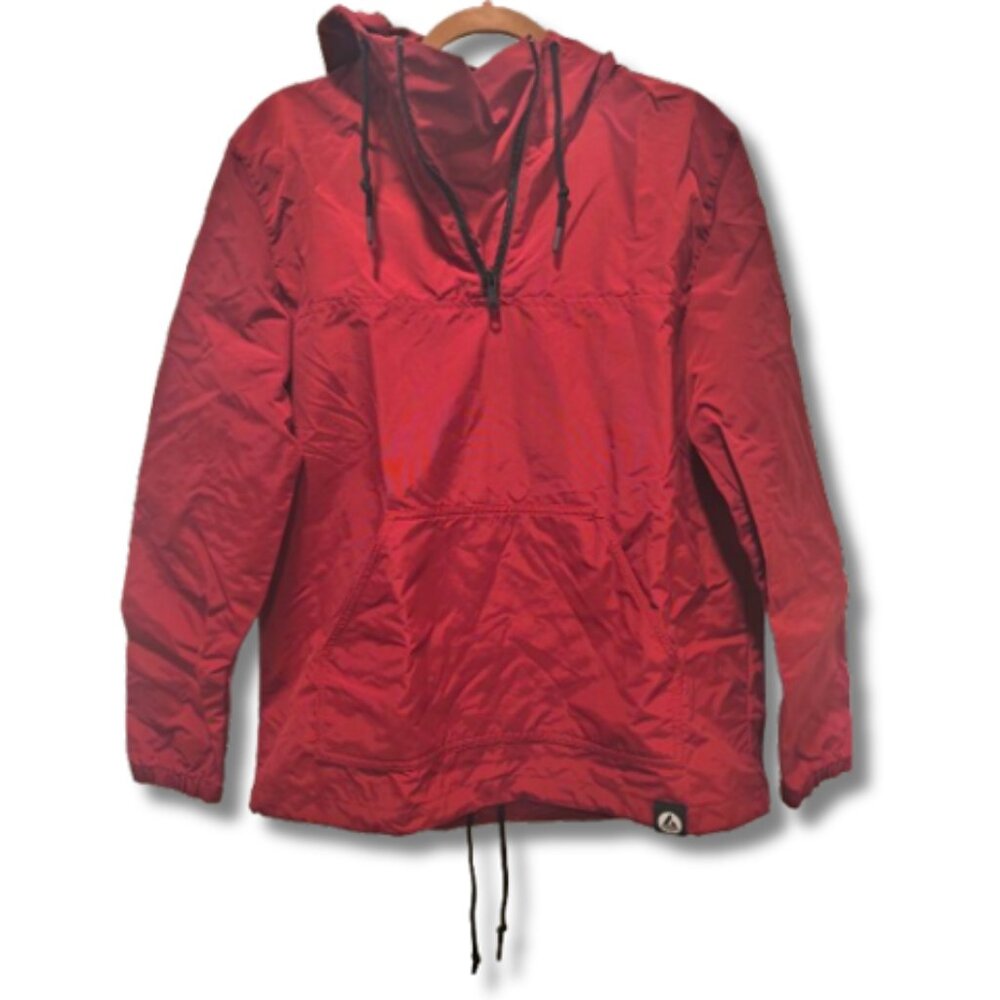 American Giant windbreaker pullover hoodie M quarter zip waist strings